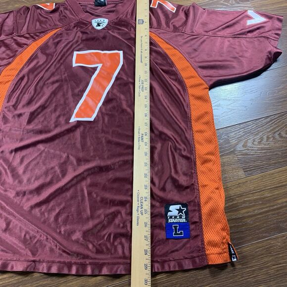 Vintage Team Starter Virginia VA Tech Hokies # 7 Jersey Mens Size Large - Picture 5 of 6